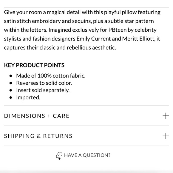 PB Teen The Emily & Meritt Magic Pillow Cover - Picture 4 of 7